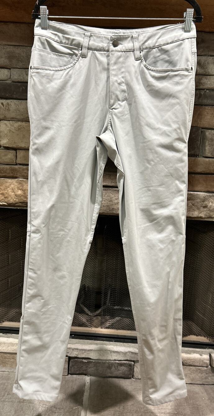 Men’s LULULEMON Gray ABC Classic Fit 5 Pocket Pants Size 30 x 32 *A3